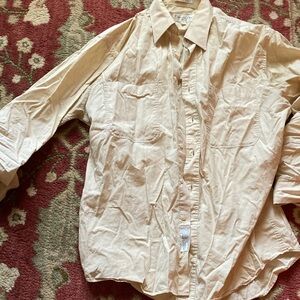 Beige Button-Up Shirt. Vintage Christian Dior